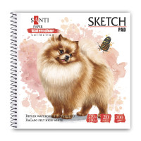Альбом для акварелі SANTI Animals 210*210 мм Paper Watercolour Collection 20л (130513)