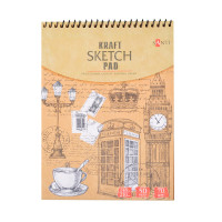 Альбом с крафтовой бумагой Santi А5 50 л. 70 г/м2 код: 742610