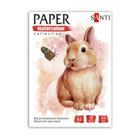 Набір паперу для акварелі SANTI Animals А4 Paper Watercolor Collection 18 арк 200г (130520)