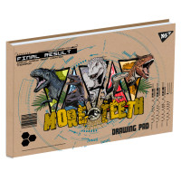 Альбом для рисования А4 40л/100 склейка Jurassic world крафт Yes (130548)