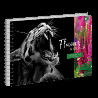 Альбом для малювання Yes А4 20арк./120 спіраль Flowers&Black набір 3 шт. (130550)