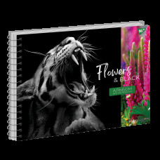 Альбом для рисования Yes А4 20л/120 спираль Flowers&Black набор 3 шт. (130550)