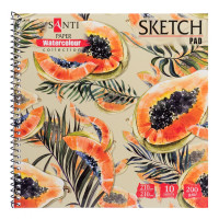 Альбом для акварели Santi Floristics 210*210 мм Paper Watercolour Collection 10 л. 742834