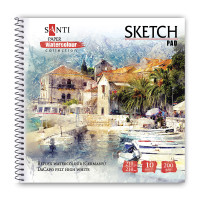 Альбом для акварели SANTI City 210*210 мм Paper Watercolour Collection 10 л 200 г/ (130503)