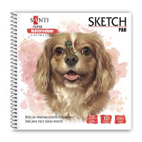 Альбом для акварели SANTI Animals 210*210 мм Paper Watercolour Collection 10л (130512)