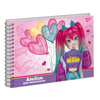 Альбом для рисования Yes А4 20 спираль Cool girl (130532)