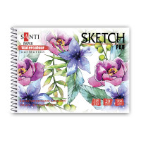 Альбом для акварели SANTI Flowers А5 Paper Watercolour Collection 20 л 200 г/м2 (130497)