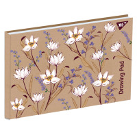 Альбом для малювання А4 20арк/100 клеєний White flowers крафт Yes (130542)