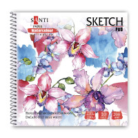 Альбом для акварелі SANTI Flowers 210*210 мм Paper Watercolour Collection 10 арк 2 (130494)