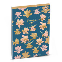 Альбом для рисования А4 40л/100 склейка белила+фол.золото "PASTEL FLOWERS" YES крафт код: 130463