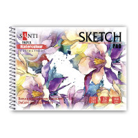 Альбом для акварелі SANTI Flowers А5 Paper Watercolour Collection 12 арк 200 г/м2 (130496)