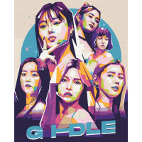Картина по номерам Аниме K-Pop: Джи Айдл G Idle 40*50 см Оригами 31890 (LW31160)