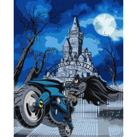 Картина за номерами Batman: Batcycle з фарбами металік extra Warner Bros 40х50 Ідейка (KHO8709)