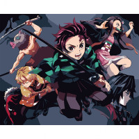 Картина за номерами аніме Клинок, що розсікає демонів Demon Slayer 40х50 см Вінні (954416)