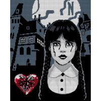 Алмазна мозаїка SANTI Wednesday Secrets of Nevermore 40х50 см на підрамнику (955322)