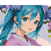 Картина за номерами аніме Hatsune Miku Міку Хацує 40х50 см АРТ-КРАФТ (16093-AC)