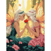 Картина за номерами Феї серед квітів art_selena_ua 30х40 Ідейка (KHO8575)