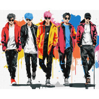 Картина по номерам Аниме K-Pop TXT Tomorrow x Together 40*50 см Ідейка(KHO8388)