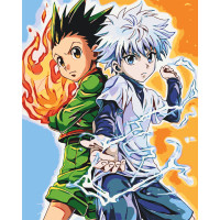 Картина по номерам Хантер х Хантер. Киллуа Золдик и Гон Фрикс Аниме 40*50 см Оригами (LW31060)