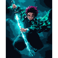 Картина за номерами аніме Клинок, що розсікає демонів Demon Slayer 30х40 см Вінні (954418)