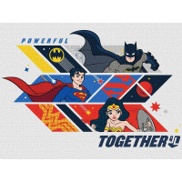 Картина за номерами Super Friends: Powerful together Warner Bros 30х40 Ідейка (KHO8715)