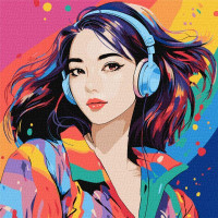 Картина за номерами Світ звуків art_selena_ua 40х40 Ідейка (KHO8378)