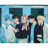 Картина по номерам Аниме. K-Pop TXT Tomorrow x Together 40*50 см Origami (LW3290)