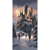 Картина за номерами Різвяний Хогвартс Гаррі Поттер 40х80 см Art Craft (11068-AC)