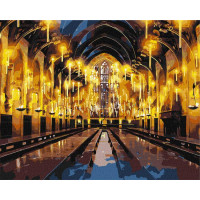 Картина за номерами Harry Potter: Велика зала з фарбами металік Warner Bros. 40х50 Ідейка (KHO5233)