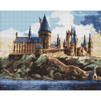 Алмазна мозаїка Harry Potter: Гоґвортс вдень 40х50 см Ідейка (AMO20360)