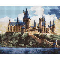 Алмазна мозаїка Harry Potter: Гоґвортс вдень 40х50 см Ідейка (AMO20360)