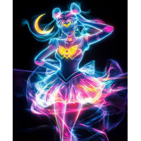 Алмазна мозаїка Неонова войовниця 30*40см Dreamtoys (S20305)