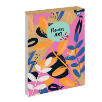 Блокнот В5 80 клітка Клей YES Flowers Art Крафт (151681)