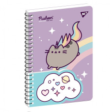 Блокнот 2 в 1 В5 В7 80 арк 20 арк подв спіраль Pusheen TNT клітинка YES код: 151784
