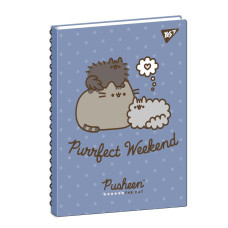 Блокнот А5 50 л дв cпираль Pusheen клетка YES (151881)