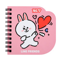 Блокнот фігурний Yes Line Friends Cony 100x100 30 мм аркушів клітинка (152181)
