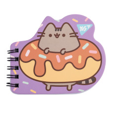 Блокнот YES А7/24 дв. спираль Pusheen фигурный (681818)