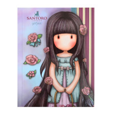 Блокнот А6/64 КЛ. 7БЦ Уф-выб + глиттер. Santoro Rosebad YES код: 151550