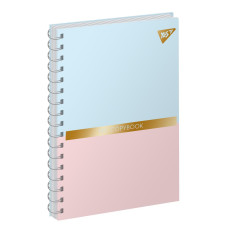 Блокнот для записей А5/64 лин. 7БЦ дв.спираль мат. лам.+фольга зол."MY NOTEBOOK" YES код: 151616
