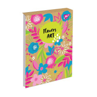 Блокнот В6 80 Кл. Клей YES Flowers Art Крафт набор 3 шт (151685)