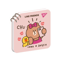 Блокнот YES 110х110 мм 80 л. дв. cпираль Line Friends Chu (151750)