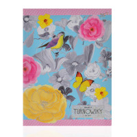 Блокнот А5/64 ЛИН. 7БЦ фольга голограф.серебро+УФ-выб. Turnowsky. Art birds YES код: 151391