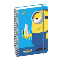 Блокнот YES А5 80 л. дв. cпираль с резинкой Minions (151774)
