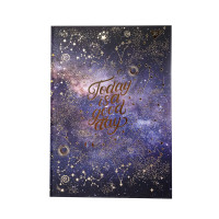Блокнот для записей А4/96 кл. 7БЦ лам.софт-тач+фольга золото STARS YES код:151596