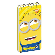 Блокнот YES 80х160 мм 60 л. дв. cпираль Minions (151767)