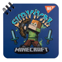 Блокнот YES 110х110 мм 80 л. дв. cпираль cпираль Minecraft (151760)
