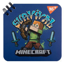 Блокнот YES 110х110 мм 80 л. дв. cпираль cпираль Minecraft (151760)