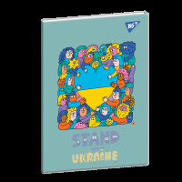 Тетрадь для записей А5 70 л пласт обл Stand with Ukraine клетка YES (681859)
