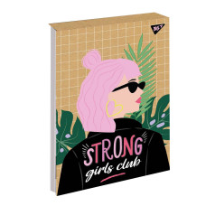 Блокнот В5 80 клетка Клей YES Girls Крафт (151679)