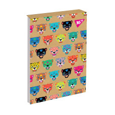 Блокнот В6 80 Кл. Клей YES Rainbow Animal Крафт набор 3 шт (151683)